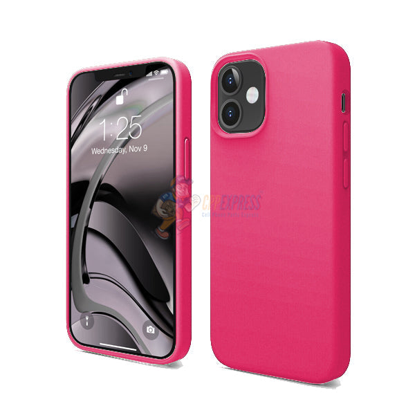 iPhone 12 Mini 5.4" Slim Soft Silicone Protective ShockProof Case Cover - Hot Pink