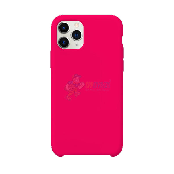 iPhone 11 Pro Slim Soft Silicone Protective ShockProof Case Cover - Fluorescent Rose Red