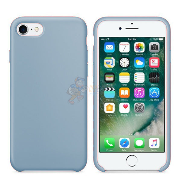 iPhone 7 / iPhone 8 Slim Soft Silicone Protective ShockProof Case Cover - Blue/Gray