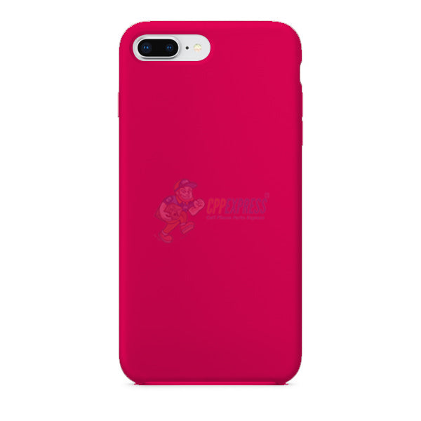 iPhone 7 Plus / iPhone 8 Plus Slim Soft Silicone Protective ShockProof Case Cover - Fluorescent Rose Red