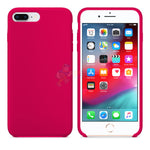 iPhone 7 Plus / iPhone 8 Plus Slim Soft Silicone Protective ShockProof Case Cover - Fluorescent Rose Red