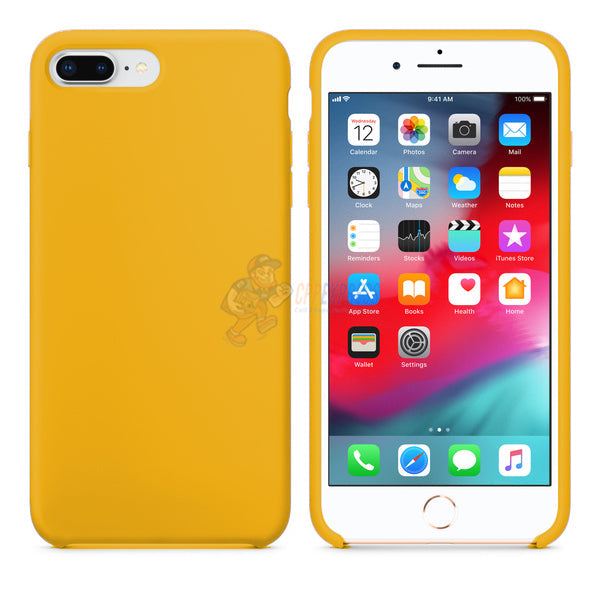 iPhone 7 Plus / iPhone 8 Plus Slim Soft Silicone Protective ShockProof Case Cover - Florida Yellow