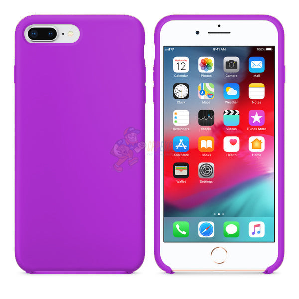 iPhone 7 Plus / iPhone 8 Plus Slim Soft Silicone Protective ShockProof Case Cover - Purple