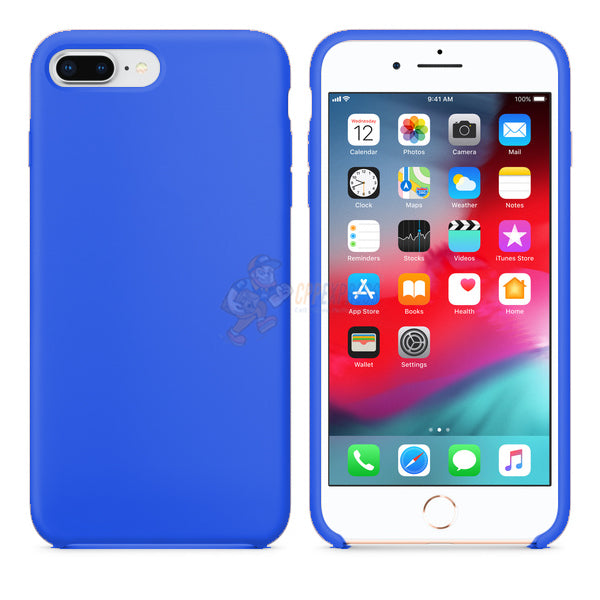 iPhone 7 Plus / iPhone 8 Plus Slim Soft Silicone Protective ShockProof Case Cover - Royal Blue
