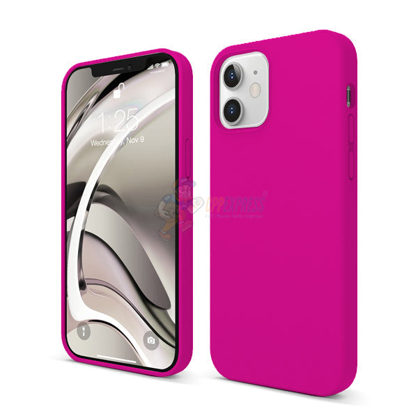 iPhone 12 6.1" Slim Soft Silicone Protective ShockProof Case Cover - Fushia