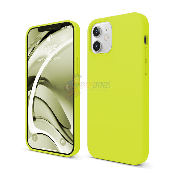 iPhone 12 / iPhone 12 Pro 6.1" Slim Soft Silicone Protective ShockProof Case Cover - Fluorescent Yellow