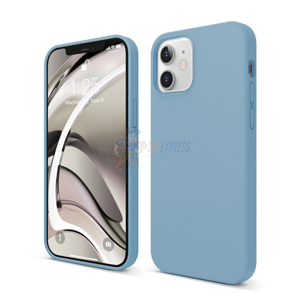 iPhone 12 6.1" Slim Soft Silicone Protective ShockProof Case Cover - Light Blue