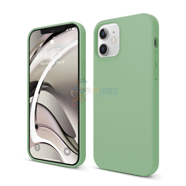 iPhone 12 6.1" Slim Soft Silicone Protective ShockProof Case Cover - Light Green