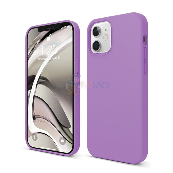 iPhone 12 6.1" Slim Soft Silicone Protective ShockProof Case Cover - Purple