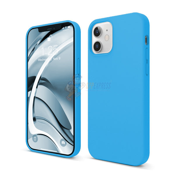iPhone 12 Slim Soft Silicone Protective ShockProof Case Cover - Sky Blue
