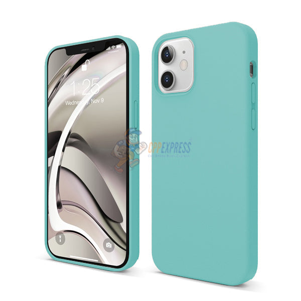 iPhone 12 Slim Soft Silicone Protective ShockProof Case Cover - Sea Green