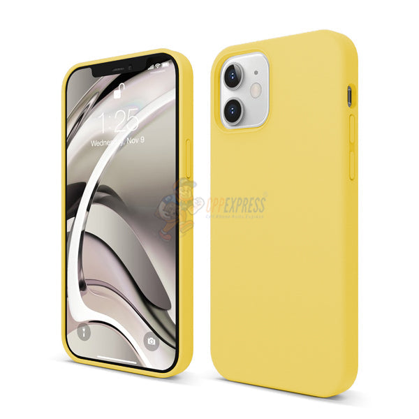 iPhone 12 6.1" Slim Soft Silicone Protective ShockProof Case Cover - Yellow