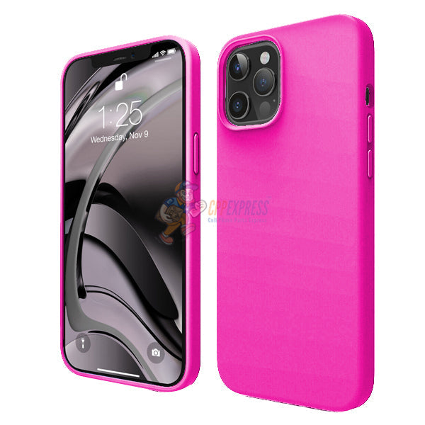 iPhone 12 Pro Max Slim Soft Silicone Protective ShockProof Case Cover - Fushia