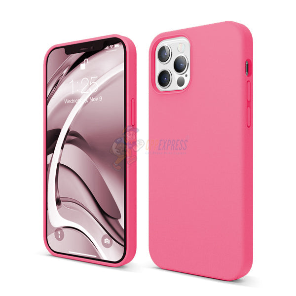iPhone 12 Pro Max Slim Soft Silicone Protective ShockProof Case Cover - Pink