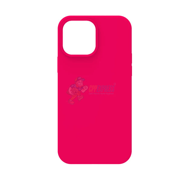 iPhone 13 Pro Max Slim Soft Silicone ShockProof Protective Case Cover -  Fluorescent Rose Red