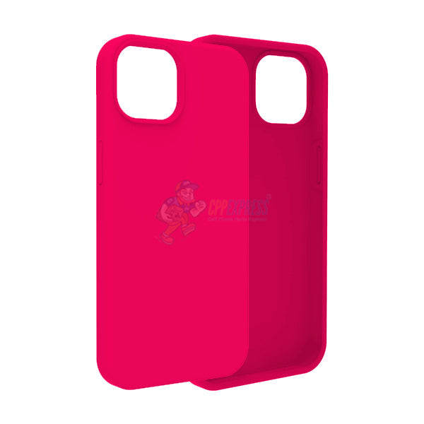 iPhone 14 Slim Soft Silicone Protective ShockProof Case Cover -  Fluorescent Rose Red