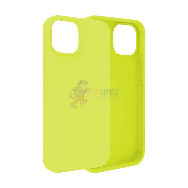 iPhone 14 Slim Soft Silicone Protective ShockProof Case Cover -  Fluorescent Yellow