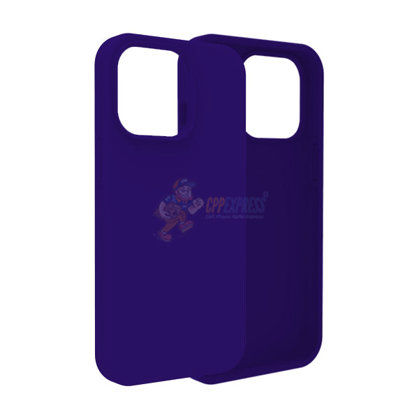 iPhone 14 Pro Slim Soft Silicone Protective ShockProof Case Cover - Dark purple