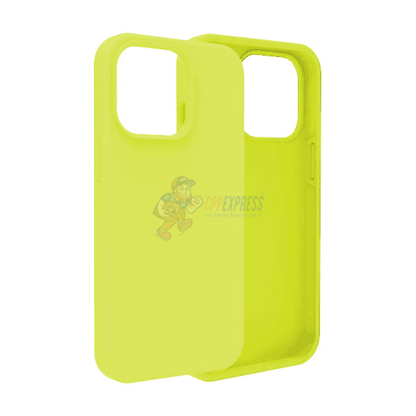 iPhone 14 Pro Slim Soft Silicone Protective ShockProof Case Cover - Fluorescent Yellow