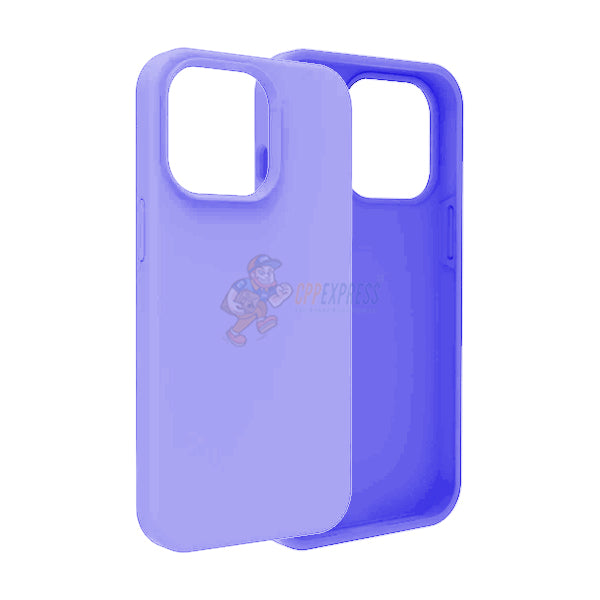 iPhone 14 Pro Slim Soft Silicone Protective ShockProof Case Cover - Light Purple