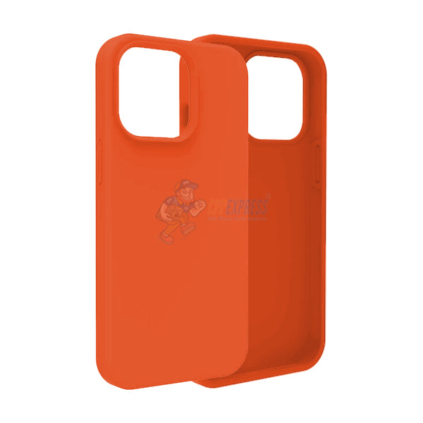 iPhone 14 Pro Slim Soft Silicone Protective ShockProof Case Cover - Orange