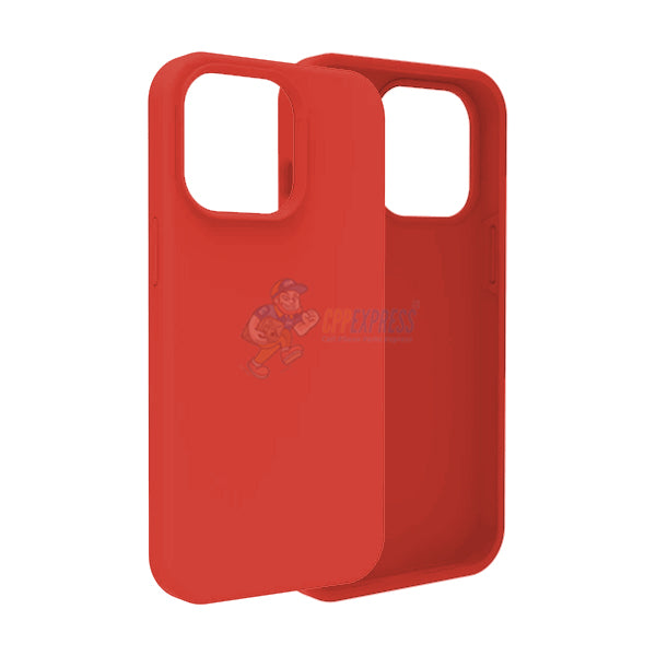 iPhone 14 Pro Slim Soft Silicone Protective ShockProof Case Cover - Red