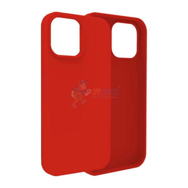 iPhone 15 Pro Max Slim Soft Silicone Protective ShockProof Case Cover - Red