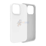 iPhone 15 Pro Max Slim Soft Silicone Protective ShockProof Case Cover - White