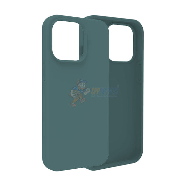 iPhone 15 Pro Slim Soft Silicone Protective ShockProof Case Cover - Dark Green