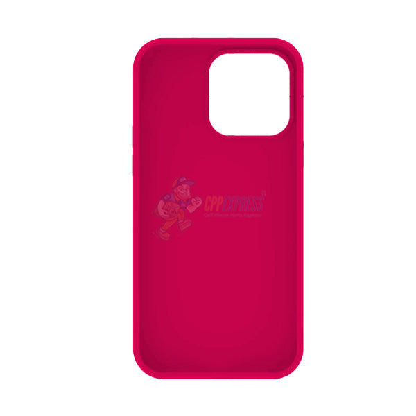 iPhone 15 Pro Slim Soft Silicone Protective ShockProof Case Cover - Fluorescent Rose Red