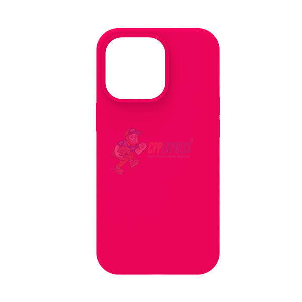 iPhone 15 Pro Slim Soft Silicone Protective ShockProof Case Cover - Fluorescent Rose Red