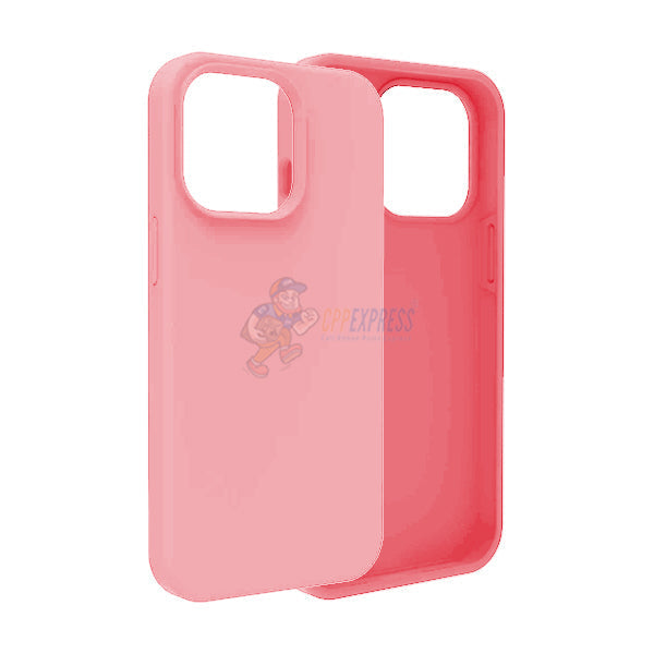 iPhone 15 Pro Slim Soft Silicone Protective ShockProof Case Cover - Light Pink