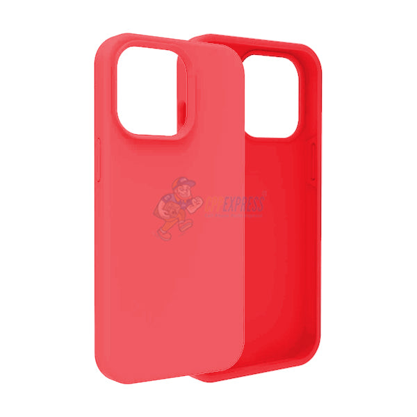 iPhone 15 Pro Slim Soft Silicone Protective ShockProof Case Cover - Pink