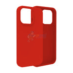 iPhone 15 Pro Slim Soft Silicone Protective ShockProof Case Cover - Red