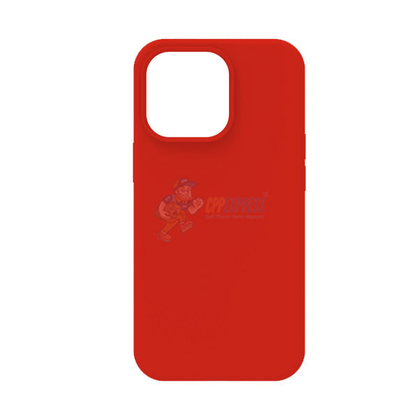 iPhone 15 Pro Slim Soft Silicone Protective ShockProof Case Cover - Red