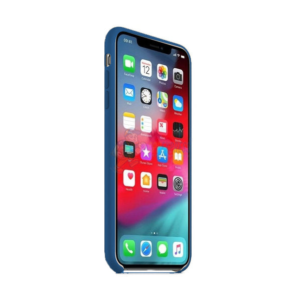 iPhone XS Max Slim Soft Silicone Protective Skin Case Cover - Blue