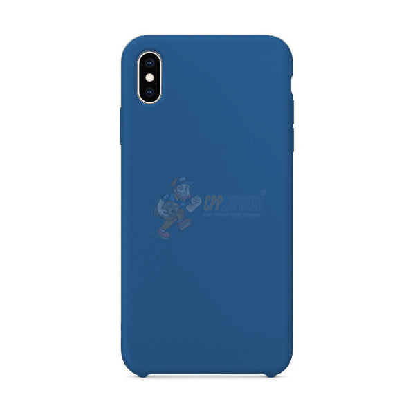 iPhone XS Max Slim Soft Silicone Protective Skin Case Cover - Blue