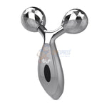 SLF 3D Beauty Face Facial Care Massage Roller Silver