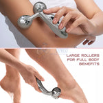 SLF 3D Beauty Face Facial Care Massage Roller Silver