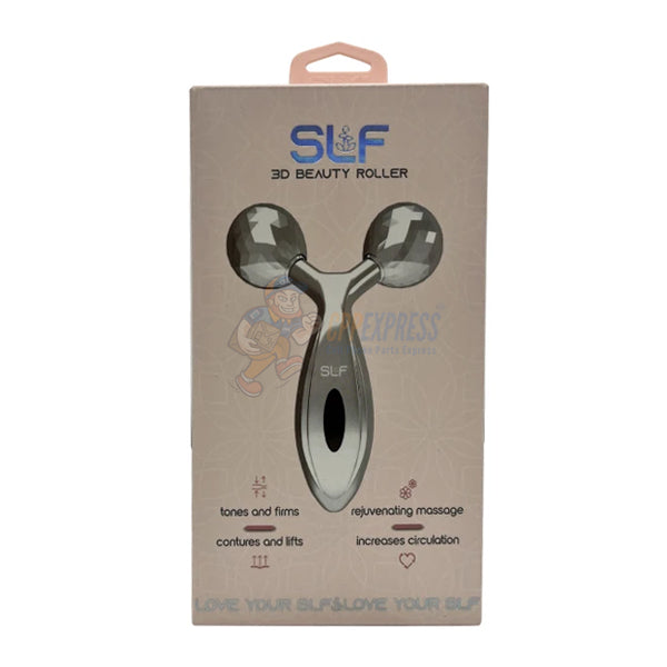 SLF 3D Beauty Face Facial Care Massage Roller Silver