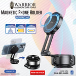 Warrior Autogrip 360° Rotating USB-C Charging Magnetic Phone Holder - Black