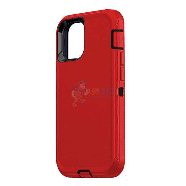 iPhone 12 / iPhone 12 Pro 6.1" Shockproof Defender Case Cover - Red
