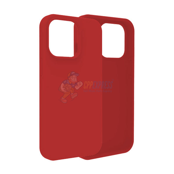 iPhone 13 Pro Slim Soft Silicone Protective ShockProof Case Cover - Red
