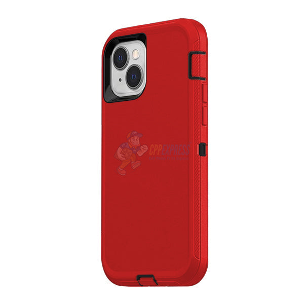iPhone 13 Shockproof Defender Case Cover - Red