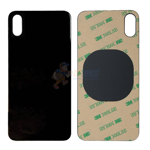 iPhone XS Glass Back Door - Perfect Fit Premium Back Glass - Black