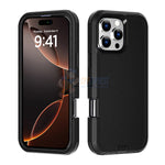 iPhone 16 Pro Shockproof Rugged Heavy Duty Protective Defender Case Cover