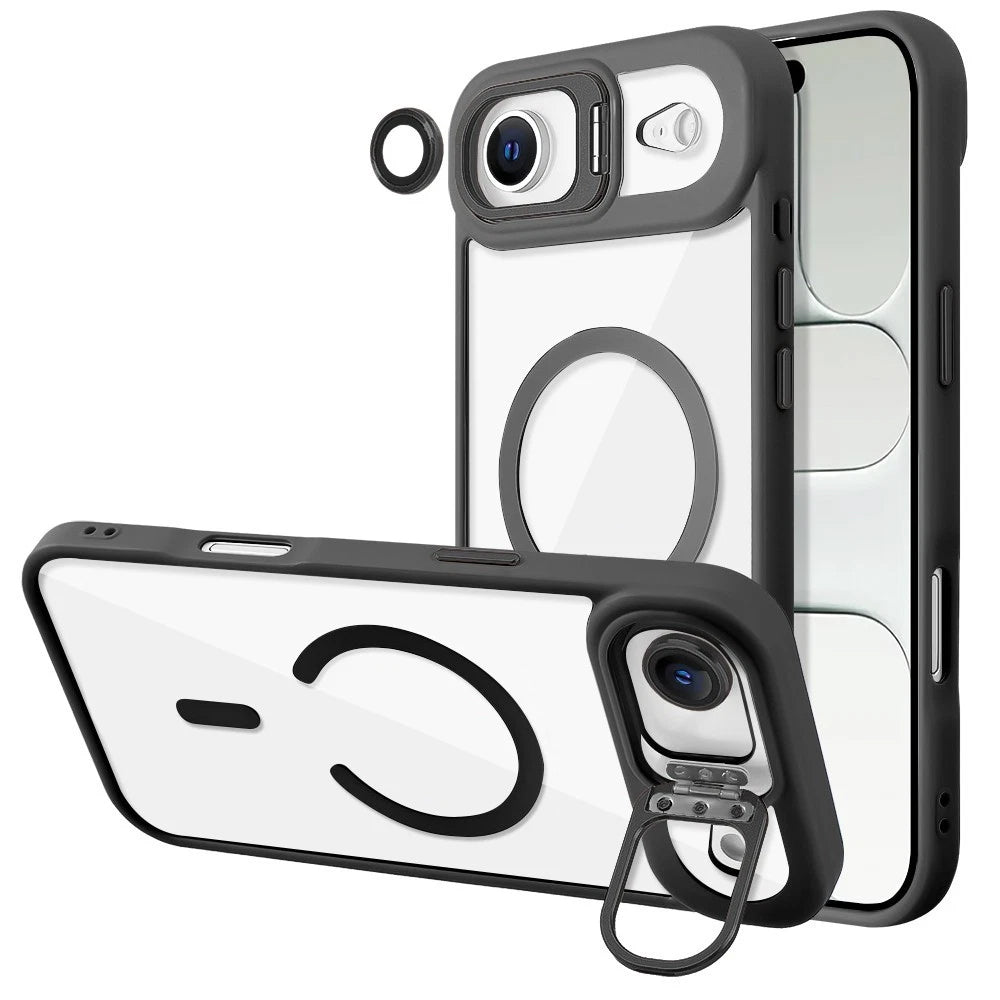 iPhone 17 Air MagSafe Case With Back Camera Stand Protective ShockProof Cover