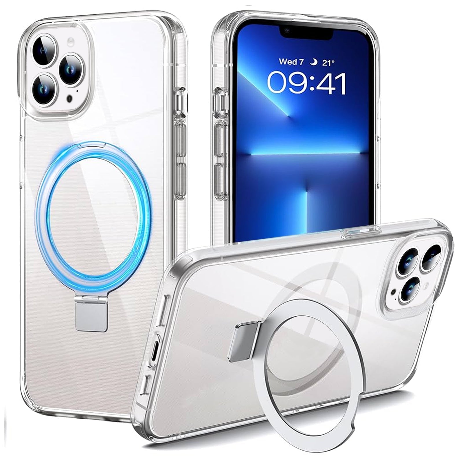 iPhone 13 Pro Max Shockproof Magnetic Case With Stand Holder