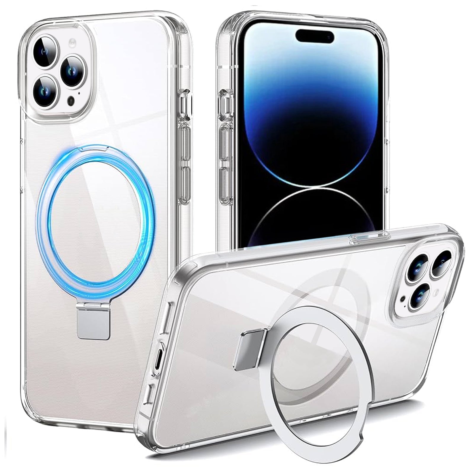 iPhone 14 Pro Max Shockproof Magnetic Case With Stand Holder