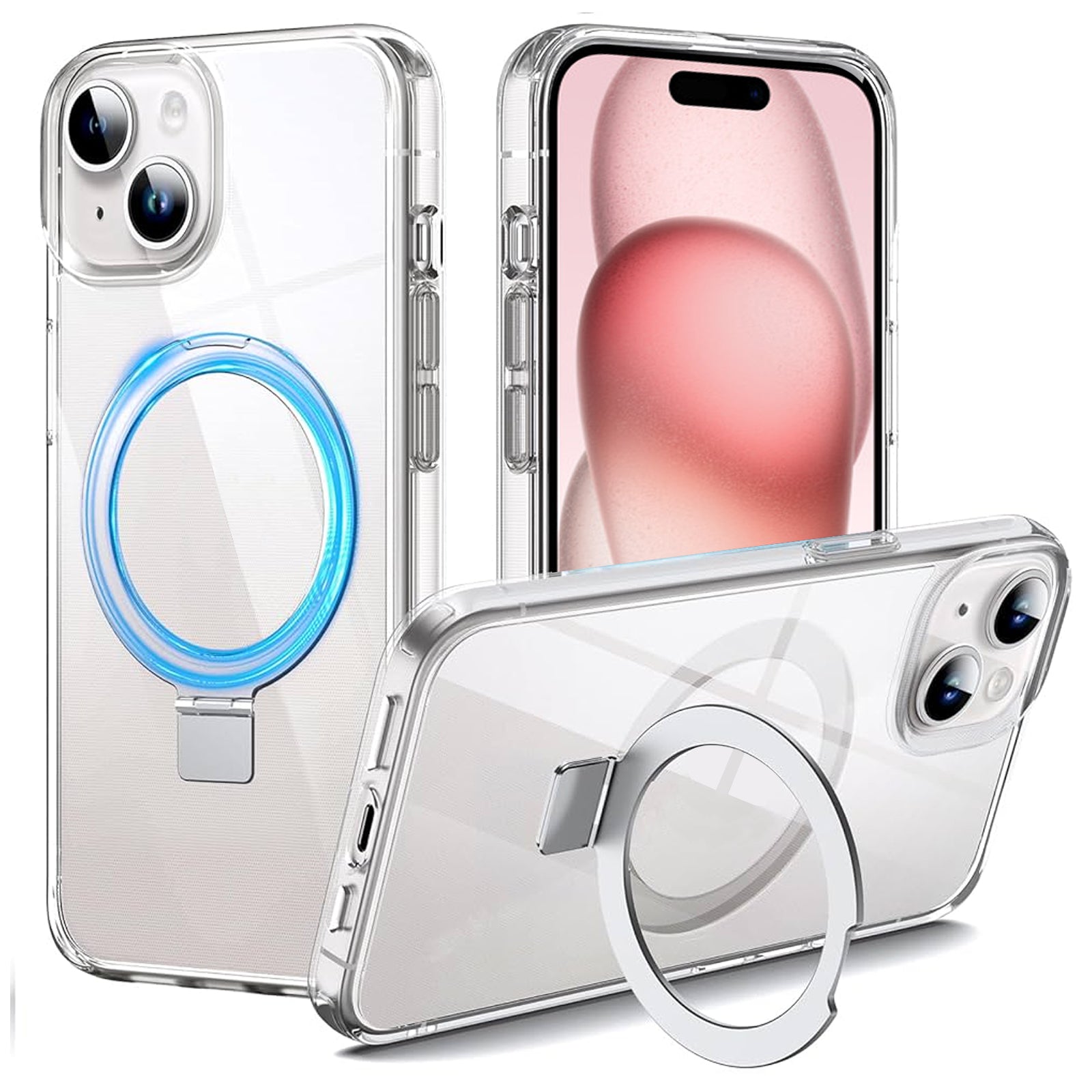iPhone 15 Shockproof Magnetic Case With Stand Holder